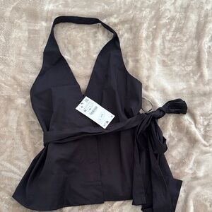 Zara Black Halter Neck Top